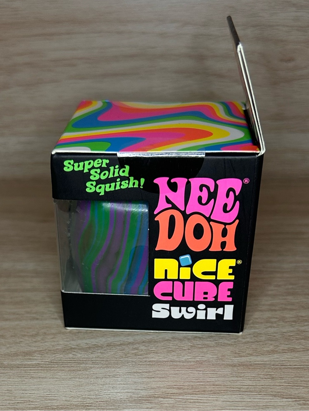 NEEDOH Nice Cube Swirl - Purple , Green , and Blue Swirl Cube - Picture 2 of 4